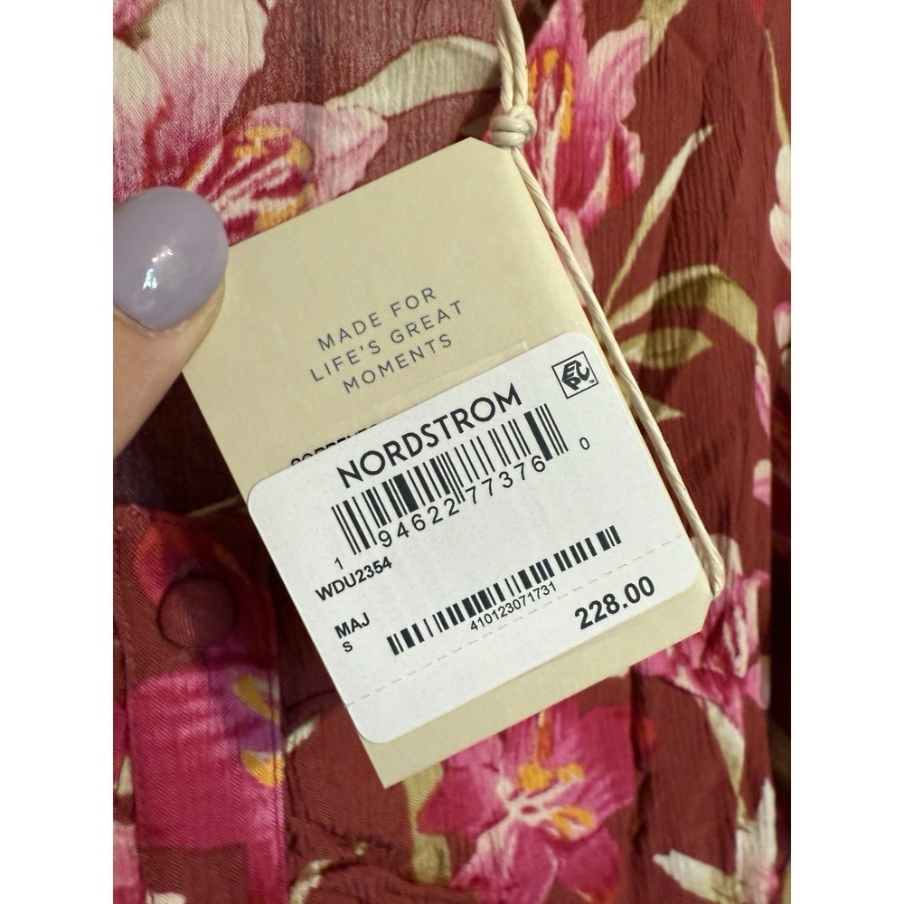 Faherty Sorrento Majorca Floral Button Down Maxi Dress NWT Womens Size Small - Picture 3 of 9